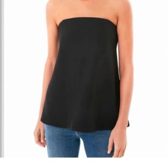 Tuckernuck | Strapless Black Crepe Marin Top | L NWT - Picture 1 of 9